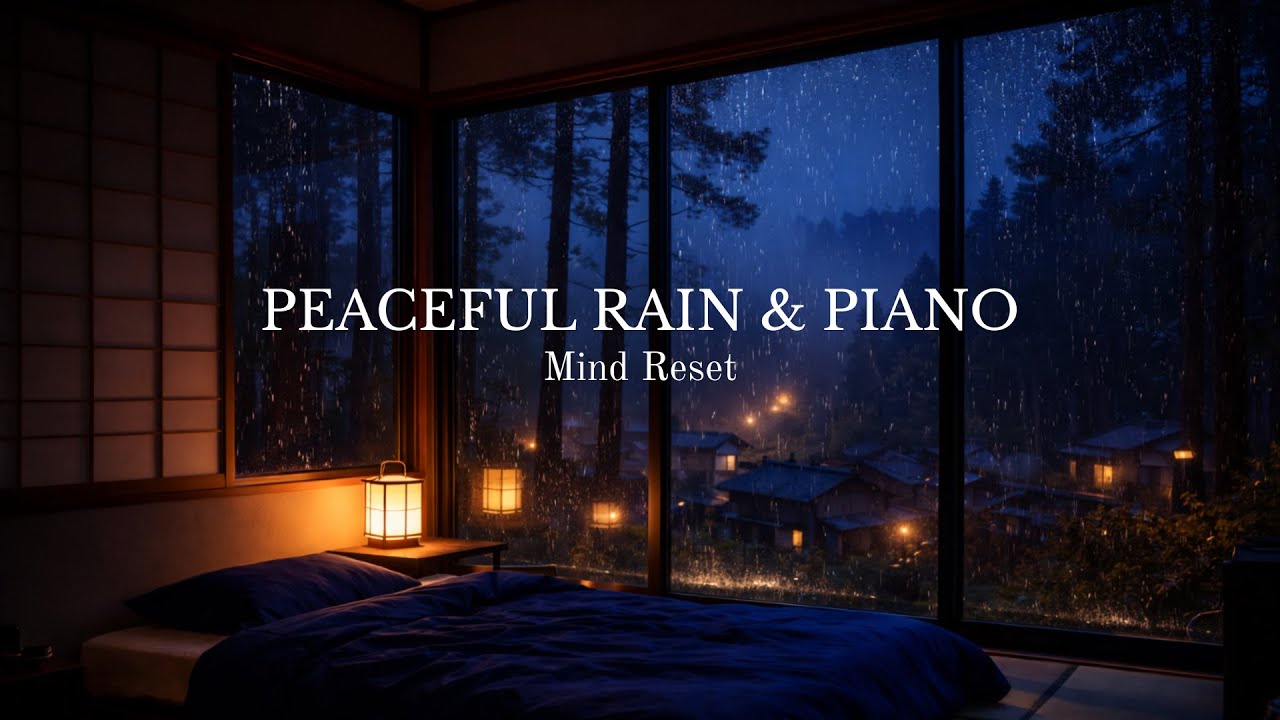 Rain Sounds & Soft Piano 🌧️🎶 | Study, Focus, Relax or Sleep 📚