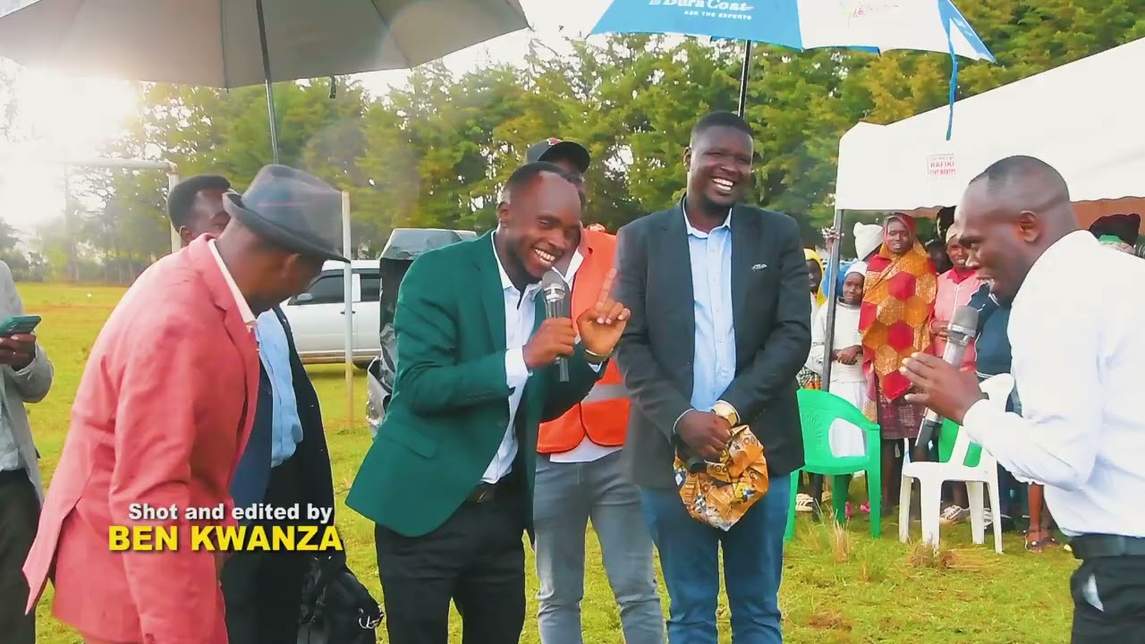 MC JONES AND MC SHELDON WHO STOOD UP WITH PST. BENJAMEN MUTAI (MURERET BAND)