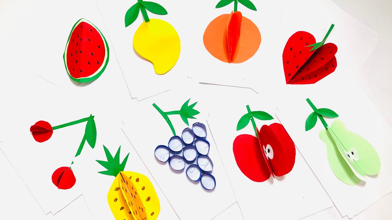 How to make 3D fruits out of paper /3D fruit craft tutorial