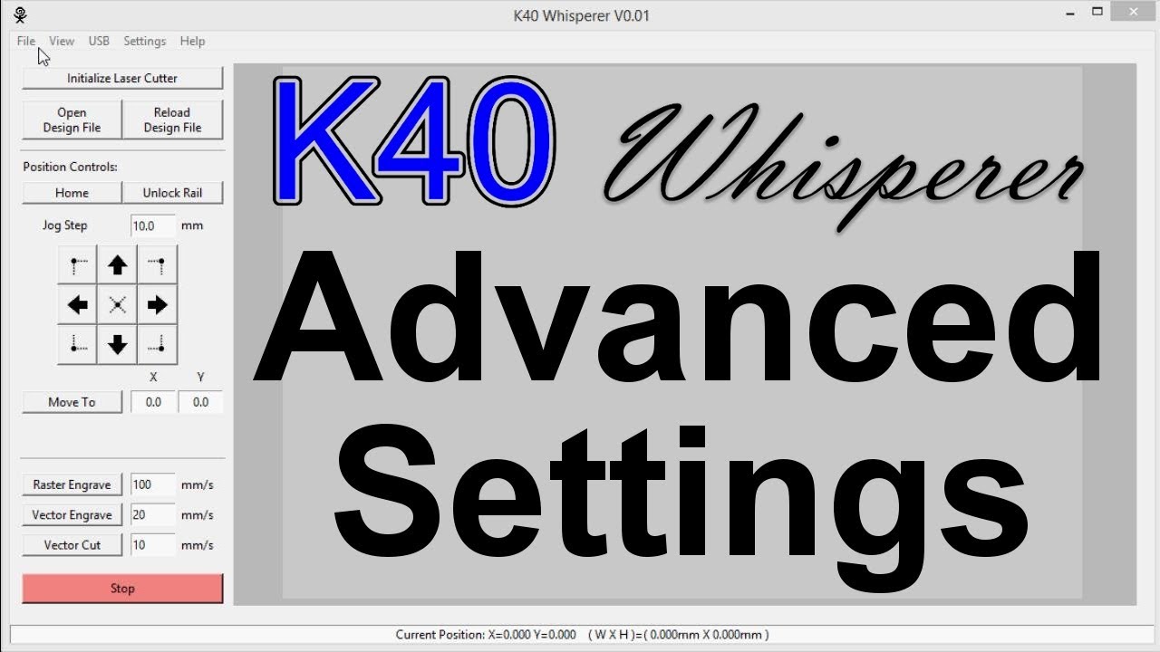 K40 Whisperer: Расширенные настройки