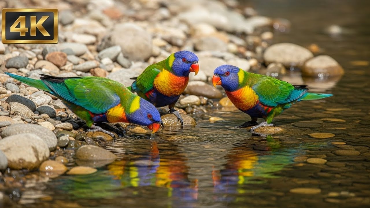 Calm Piano by the River with Bird Sounds for Deep Study, Sleep, Stress Relief and Focus