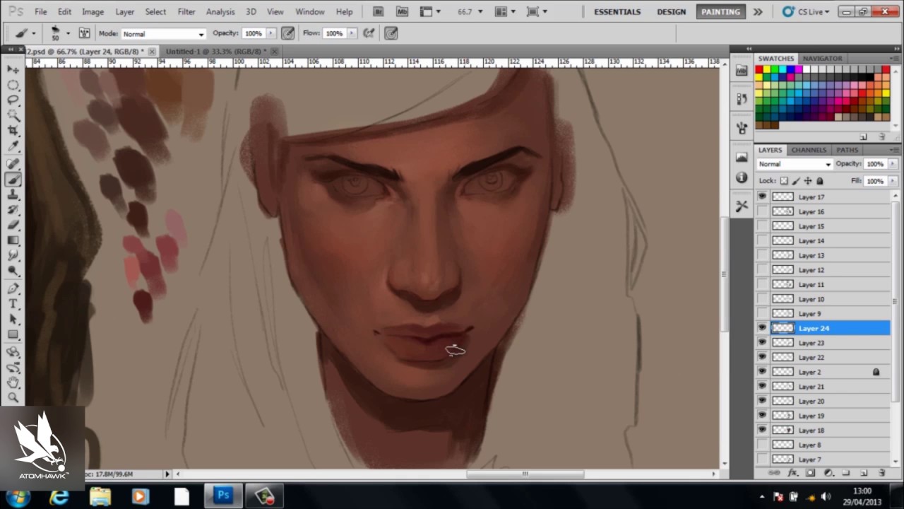 Atomhawk Tutorial - Painting Skin - by Charlie Bowater