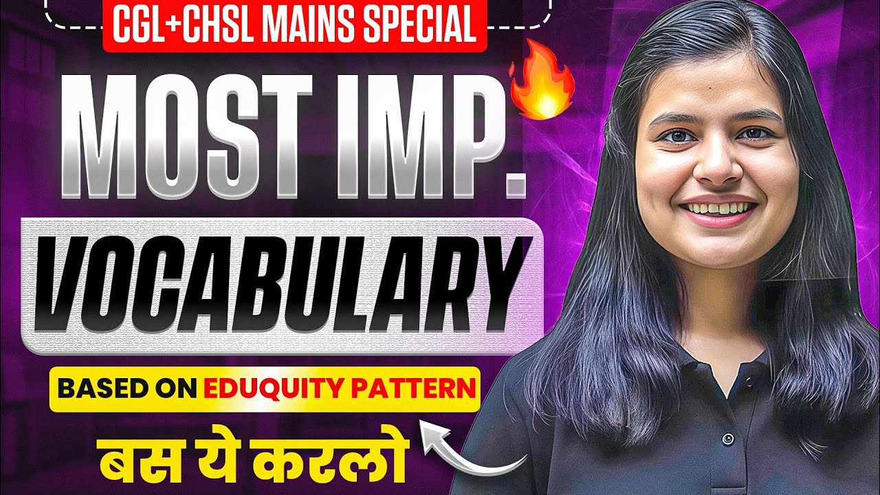Most Important Vocabulary for CGL & CHSL Mains l Learn English | SSC | Banking | All Govt Exams