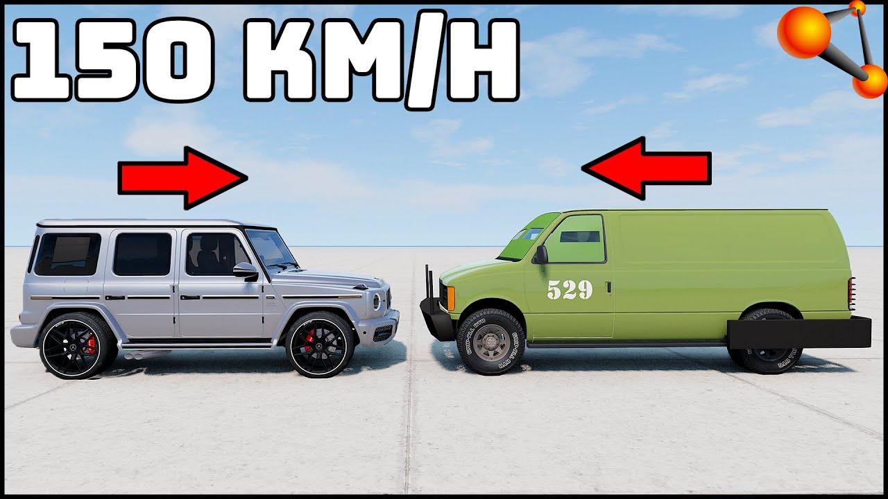 ARMORED CAR vs Mercedes G63! 150 Km/H CRASH TEST! - BeamNg Drive