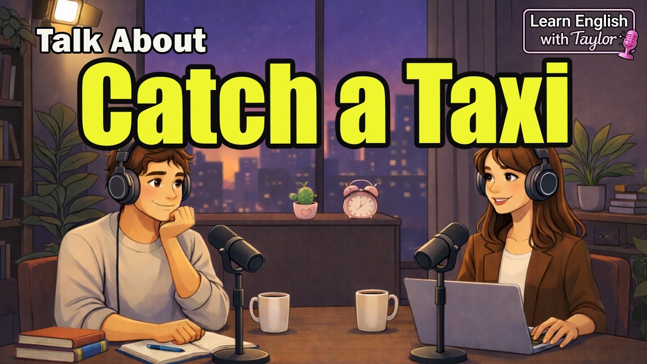 English Podcast for Beginners : Talk about Taking a Taxi Where to + “Please stop here ” | Easy A1-A2