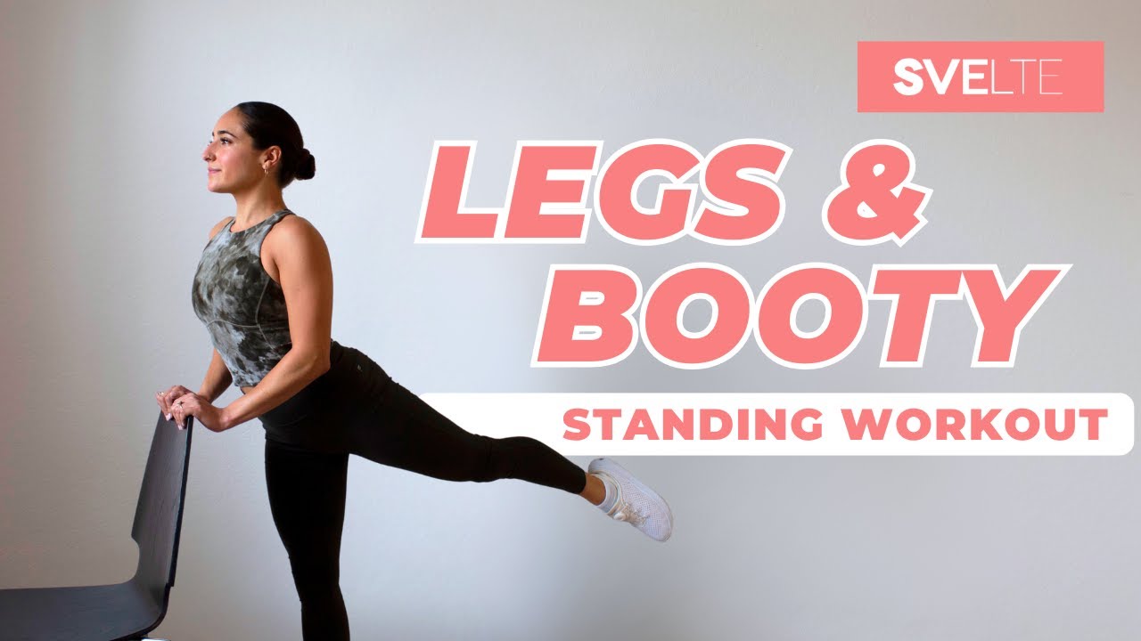 Standing Legs & Booty Workout | At-Home Fat Burn With Chair