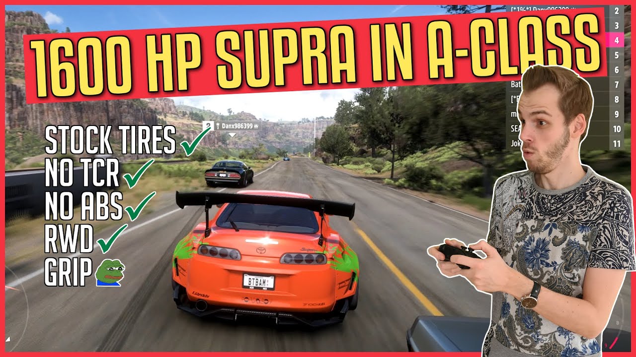 Forza Horizon 5 | 1600HP Toyota Supra in A-Class is almost undrivable!