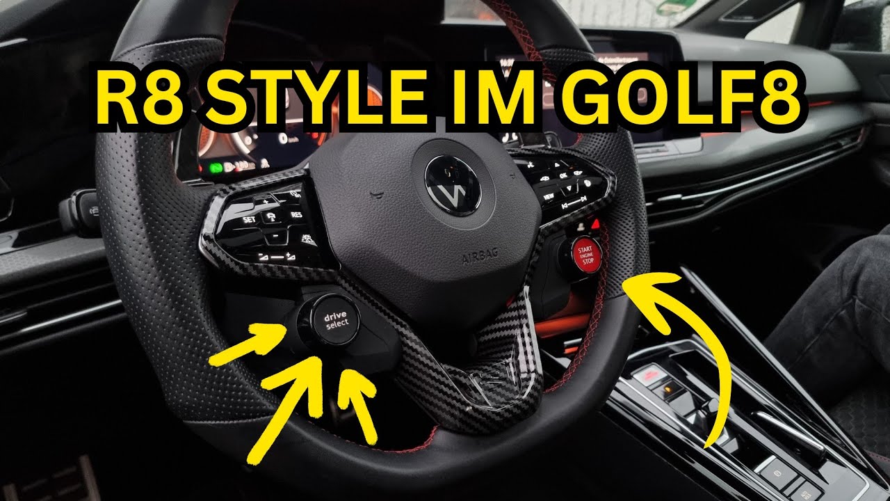 R8 Lenkrad Knöpfe im Golf 8 GTI Clubsport | dbcustoms