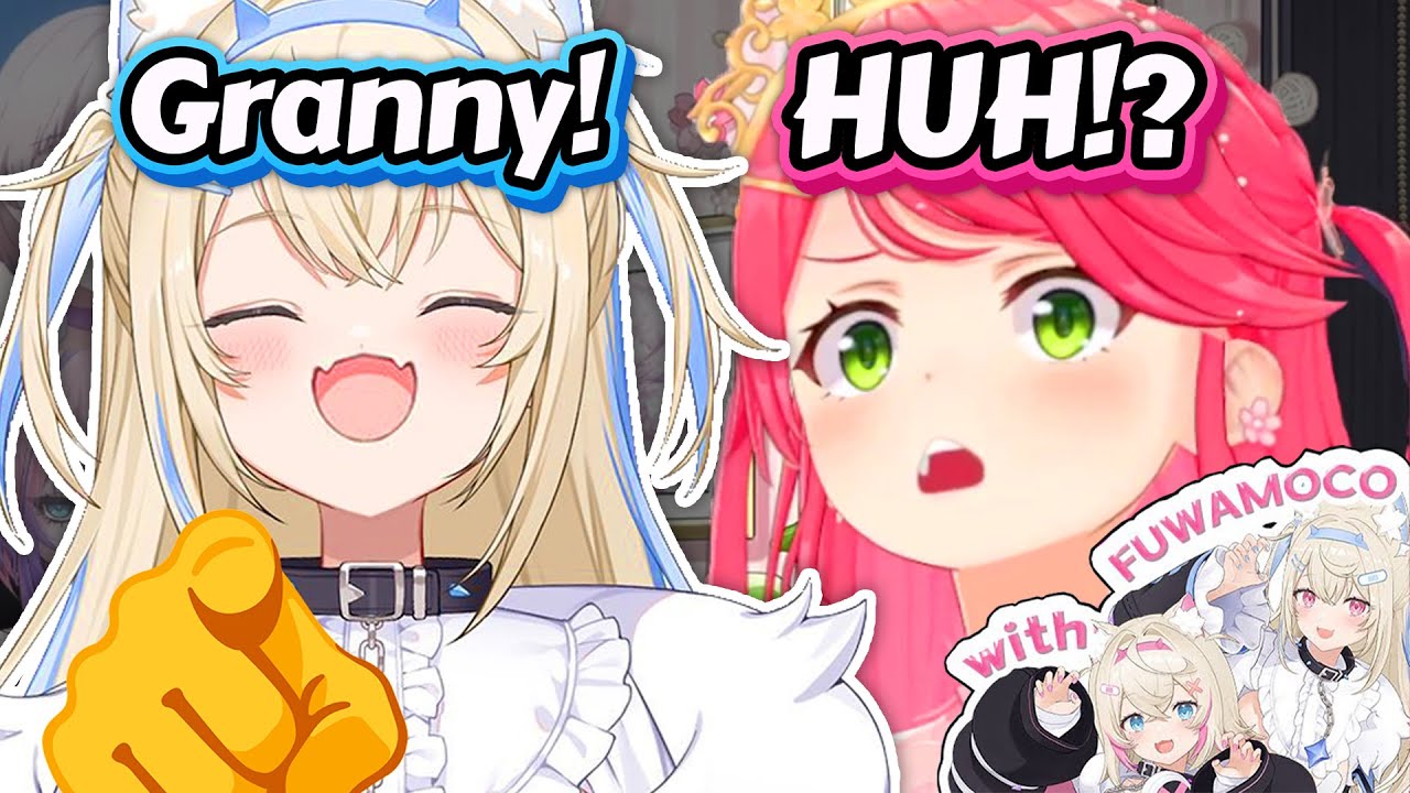Fuwawa joins Mikochi's call and immediately calls her a granny