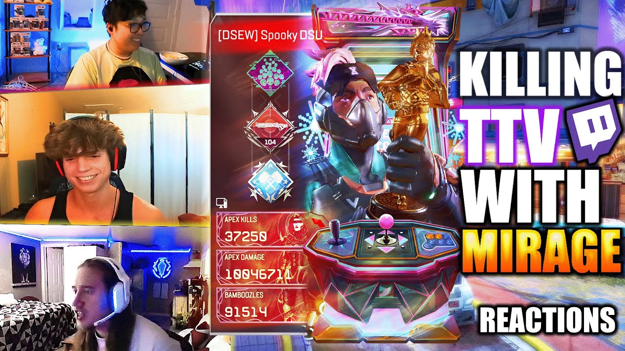 #1 Movement Mirage Killing STREAMERS with *WILD* Reactions...  (Apex Legends Season 22)