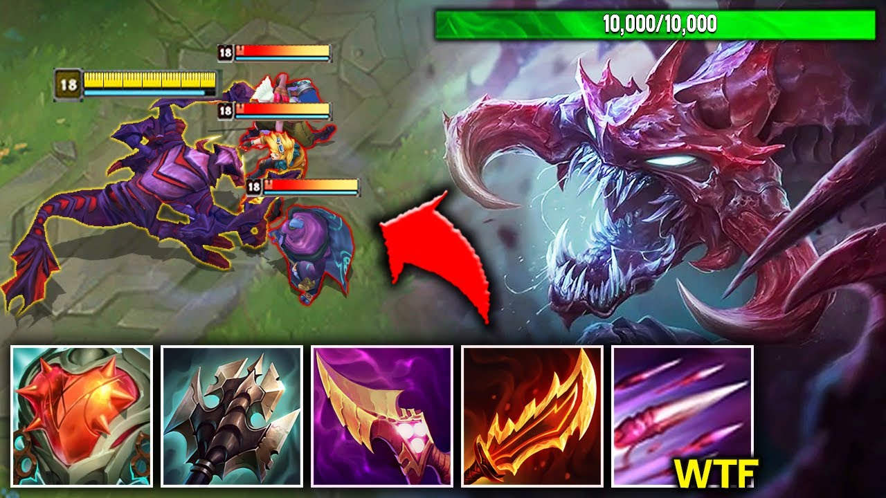 CHO'GATH, BUT I'M FULL ON-HIT AND KILL YOU IN 2 AUTO ATTACKS (10,000+ HP)