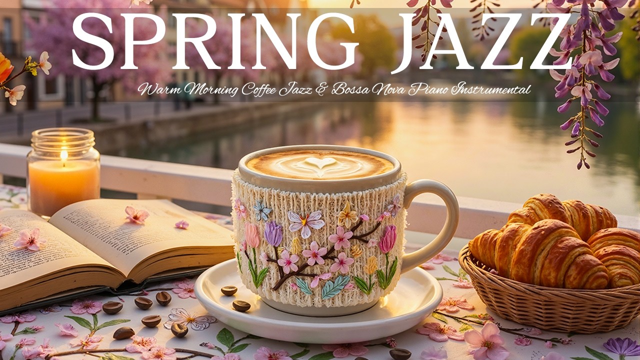 [ Morning Jazz Music ] ☕🌸 Warm Spring Coffee Jazz & Bossa Nova Piano Instrumental for Relaxation