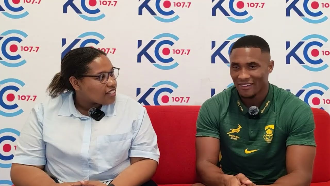 Renaldo Naledi Young SA Sevens Player (BlitzBok) visits KC 107.7