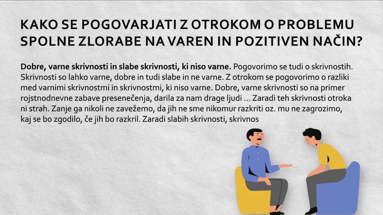 Spolna zloraba 5: Kako se pogovarjati z otrokom o problemu spolne zlorabe?