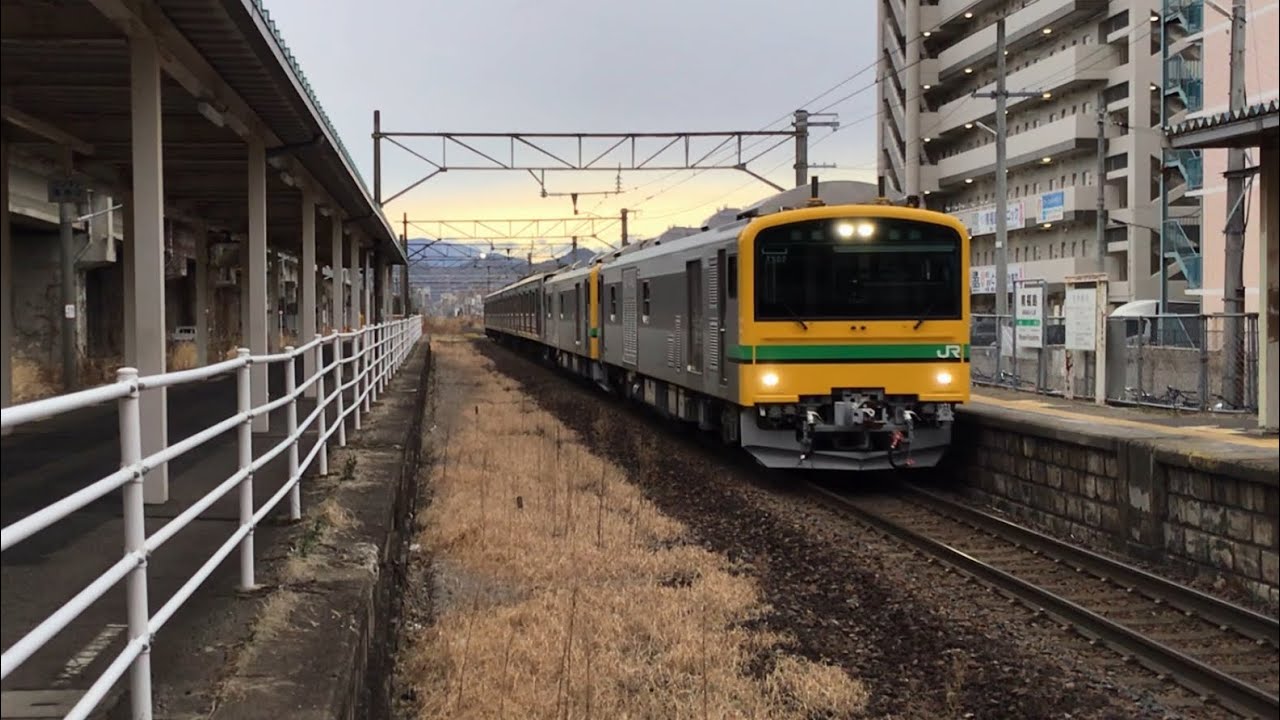 GV-E197系TS02編成+205系M17編成KY入場(廃車回送) 南福島駅通過