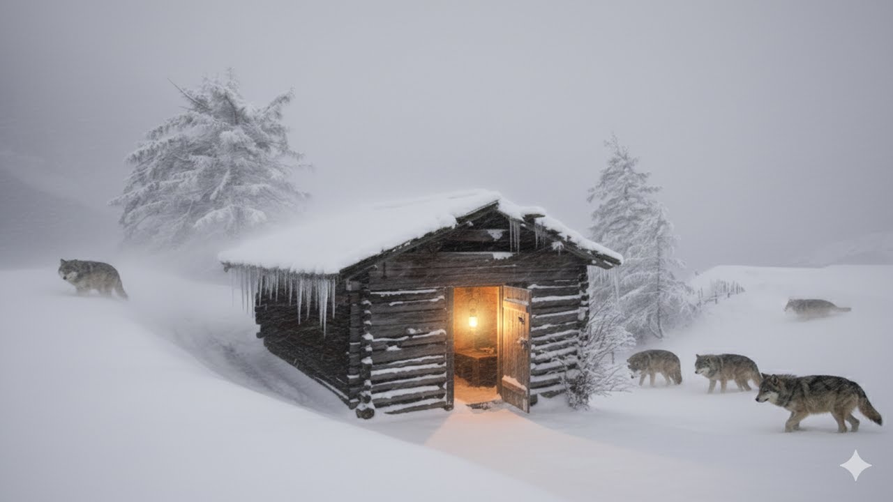 Extreme Cold Survival in Abandoned Cabin | -45&deg;C  Extreme Winter Survival Off Grid