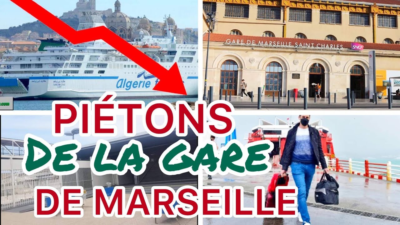 Entré piétons bateau Algérie de la gare saint charles Marseille