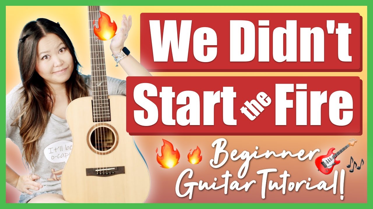 We Didn't Start the Fire Beginner Guitar Tutorial EASY Lesson w/ Chords, Strumming, & Play-Along