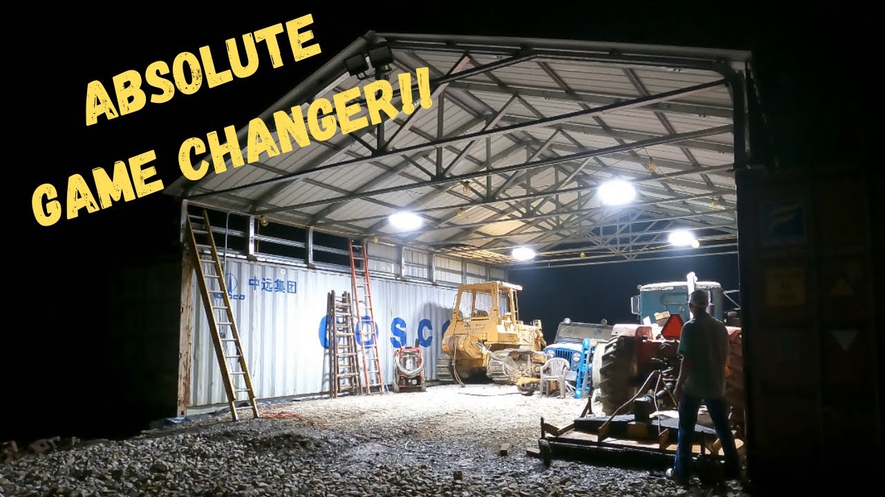 Wiring my Shipping Container Shop for SUPER BRIGHT Hyperlite LED Lights!!!