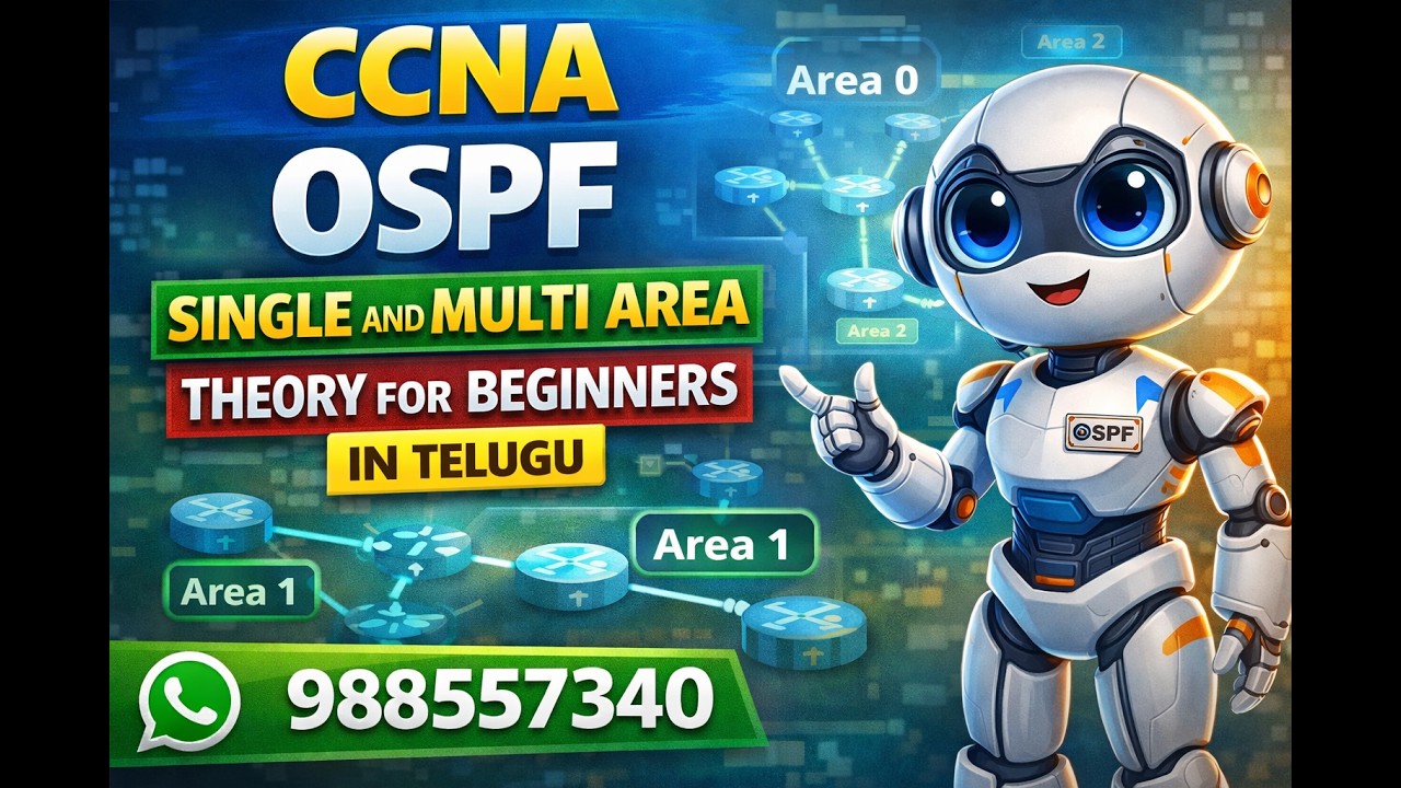 CCNA | OSPF Single and Multi Area Theory For Beginners In Telugu | 15 | ✆ WhatsApp (9885573740)