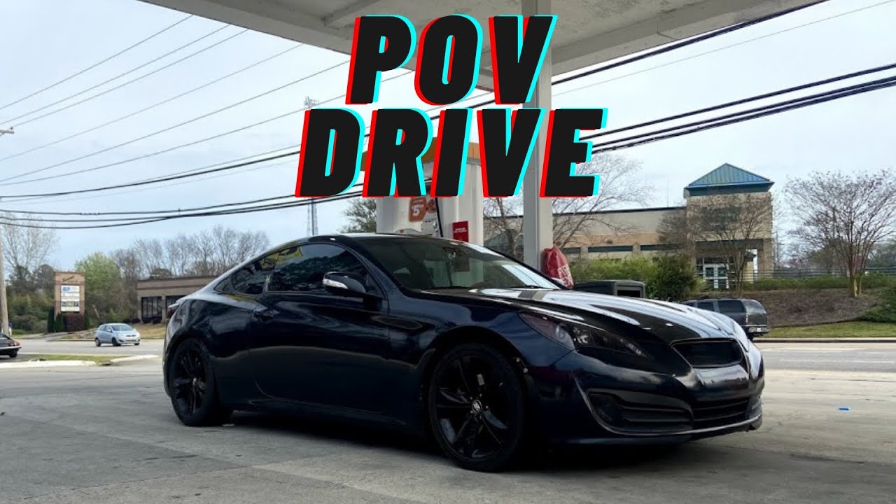 DAYTIME POV DRIVE IN 2010 GENESIS COUPE 3.8 ! (LOUD EXHAUST, STRAIGHT PIPE)