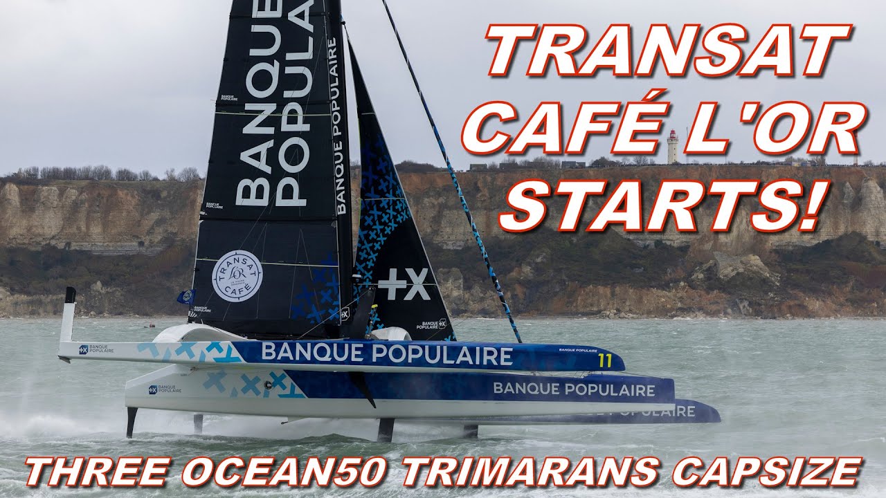 Transat Café l'Or Start — 3 тримарана перевернулись при сильном ветре