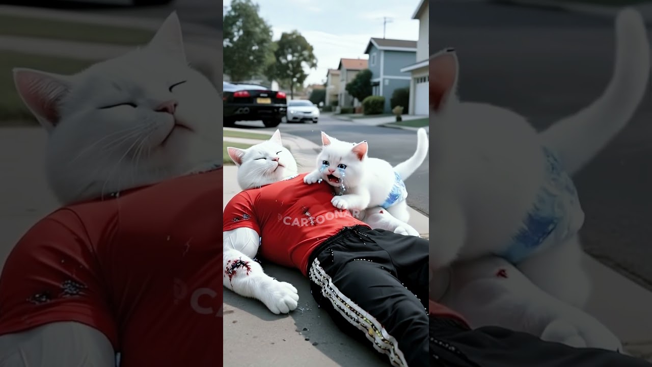 Cat dad near death! Kitten hunts villain, robs the wealthy.🥺💰#animation #cat #funny