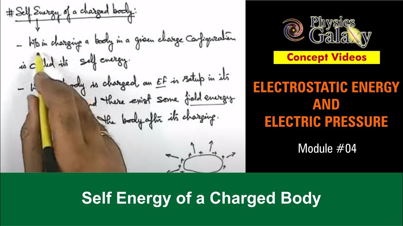 Class 12 Physics | Electrostatic Field Energy | #4 Self Energy of a Charged Body | For JEE & NEET