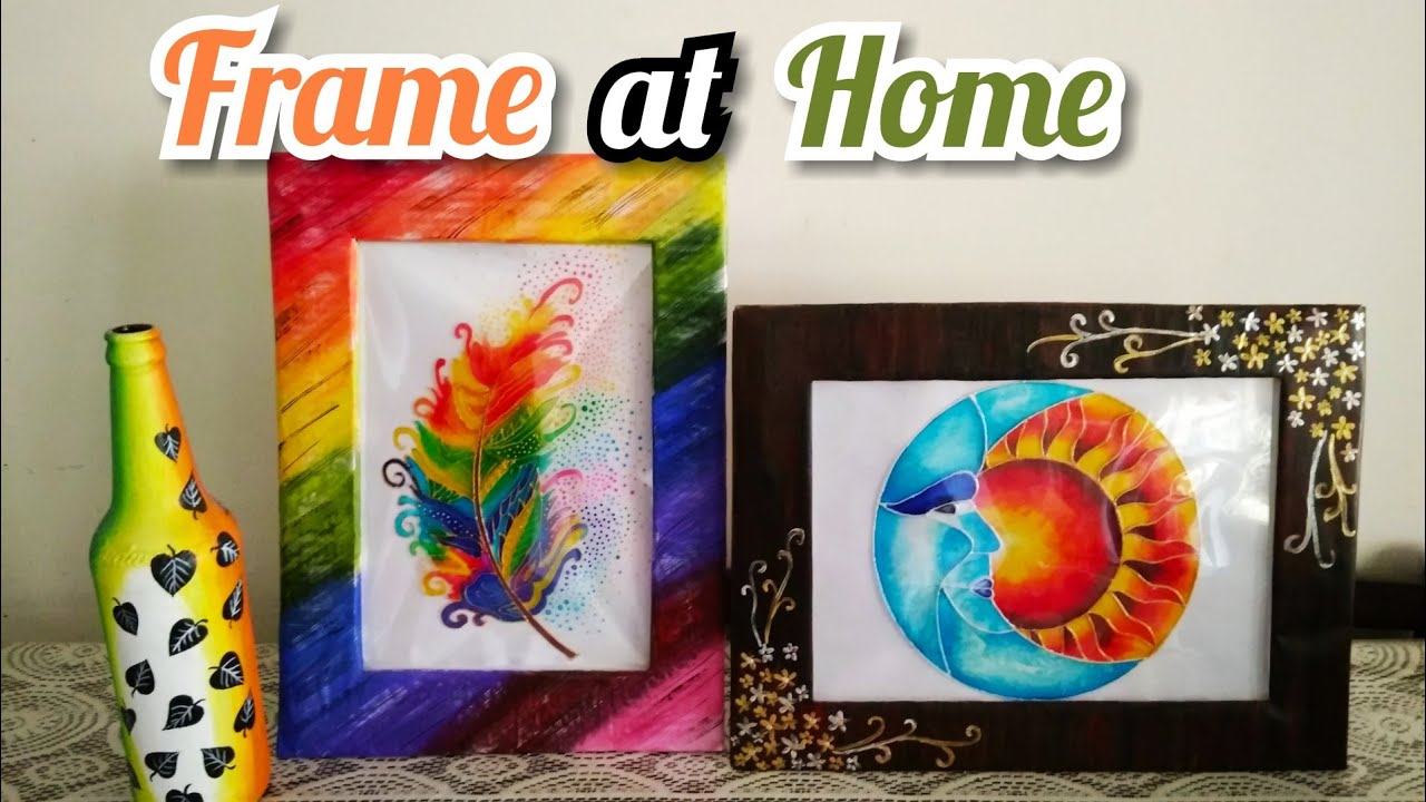 How to Frame a Glass Painting at Home (Part-2)|Easy DIY Cardboard Frame|