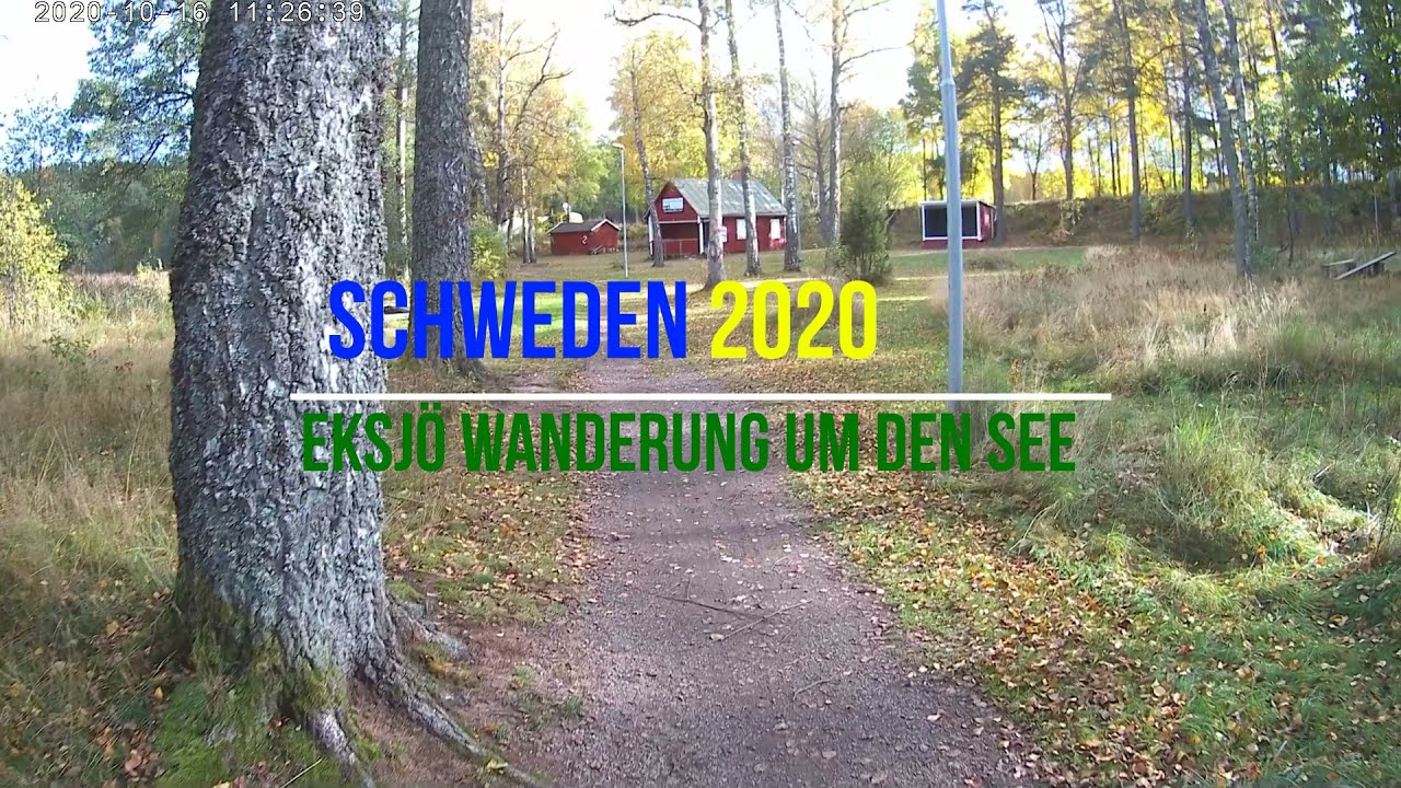 ( 1 ) Schweden 2020 Eksjö Wanderung um den See.