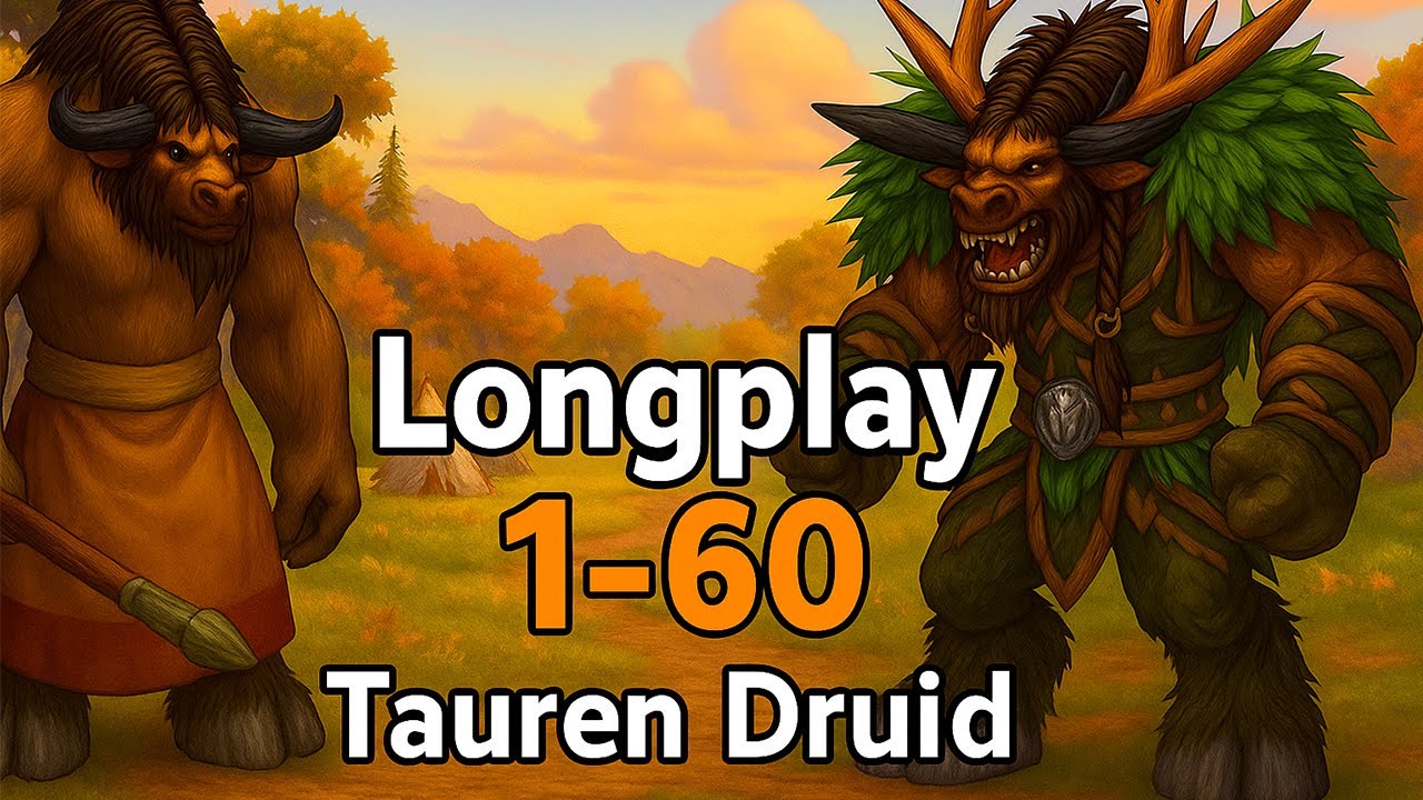Classic WoW│Druid Leveling Longplay│1-60