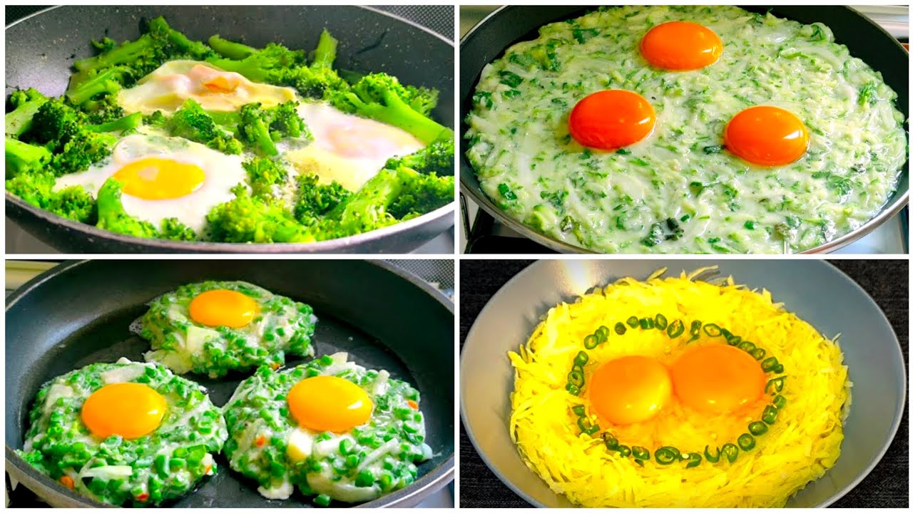 4 Types easy and healthy breakfast recipe with Vegetable & Egg |One pot breakfast recipe |breakfast