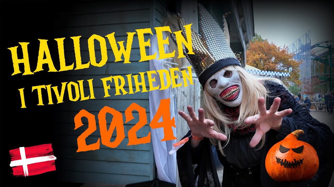 Halloween in Tivoli Friheden 2024- Aarhus / Denmark 🇩🇰 تجوال في مدينة العاب في الدنمارك
