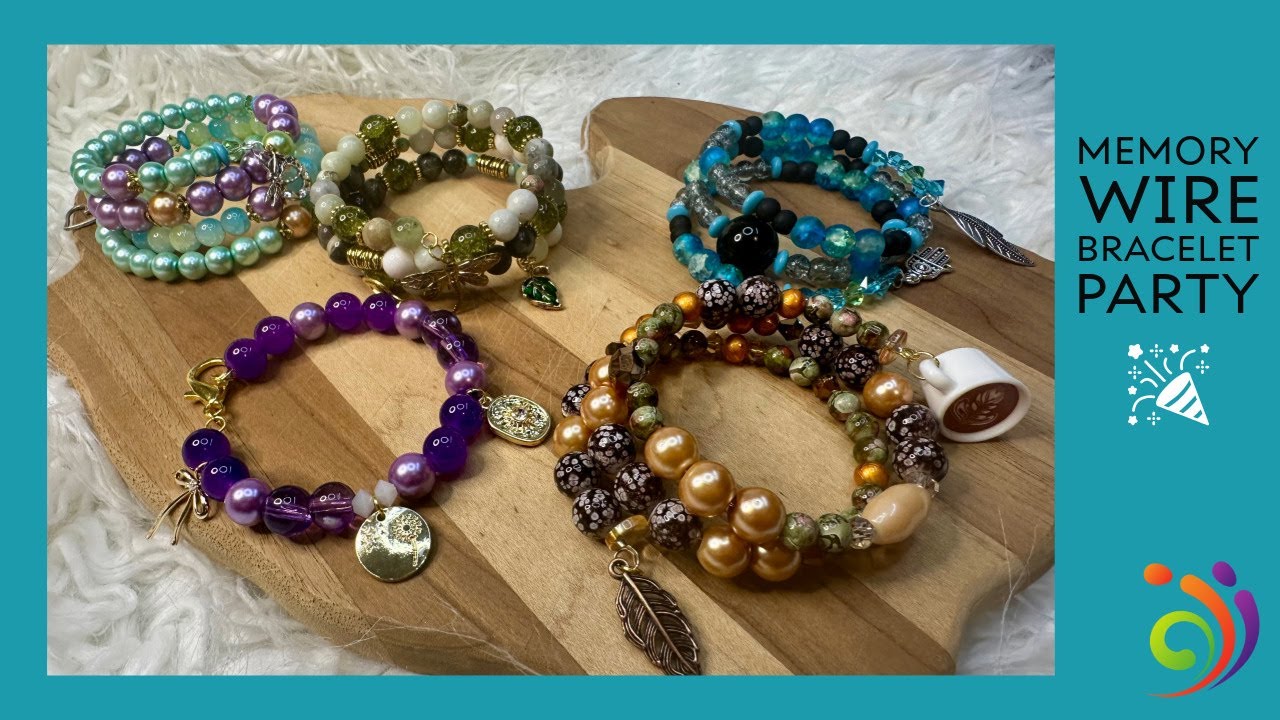 Memory Wire Bracelet Party with Leftover Curated Bead Boxes!