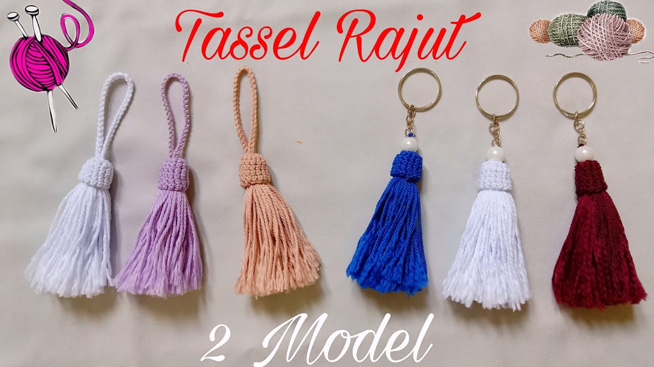 Cara Membuat Tassel Rajut | 2 Model Tassel Rajut