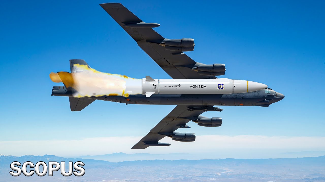 Rosyjskie zagrożenie: amerykański B-52H wystrzeliwuje śmiercionośny pocisk hipersoniczny AGM-183