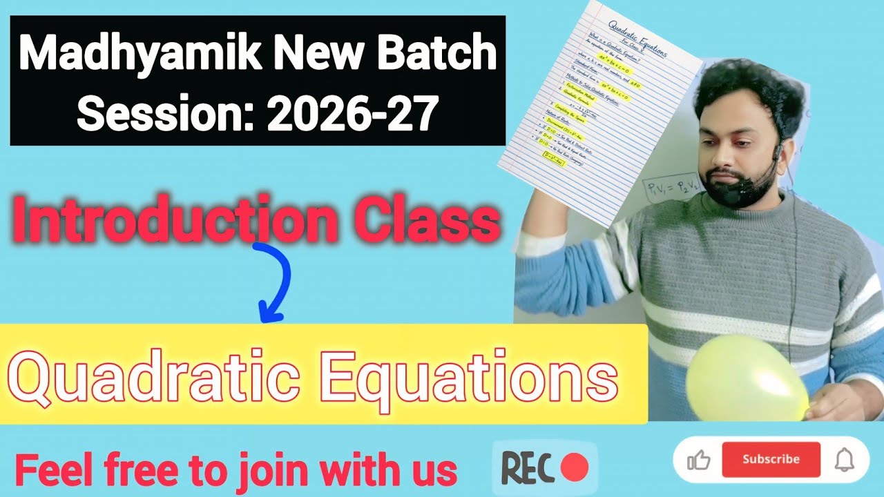 Quadratic Equation in One Variable 🔥 | Class 10 Maths Introduction | Easy Concept