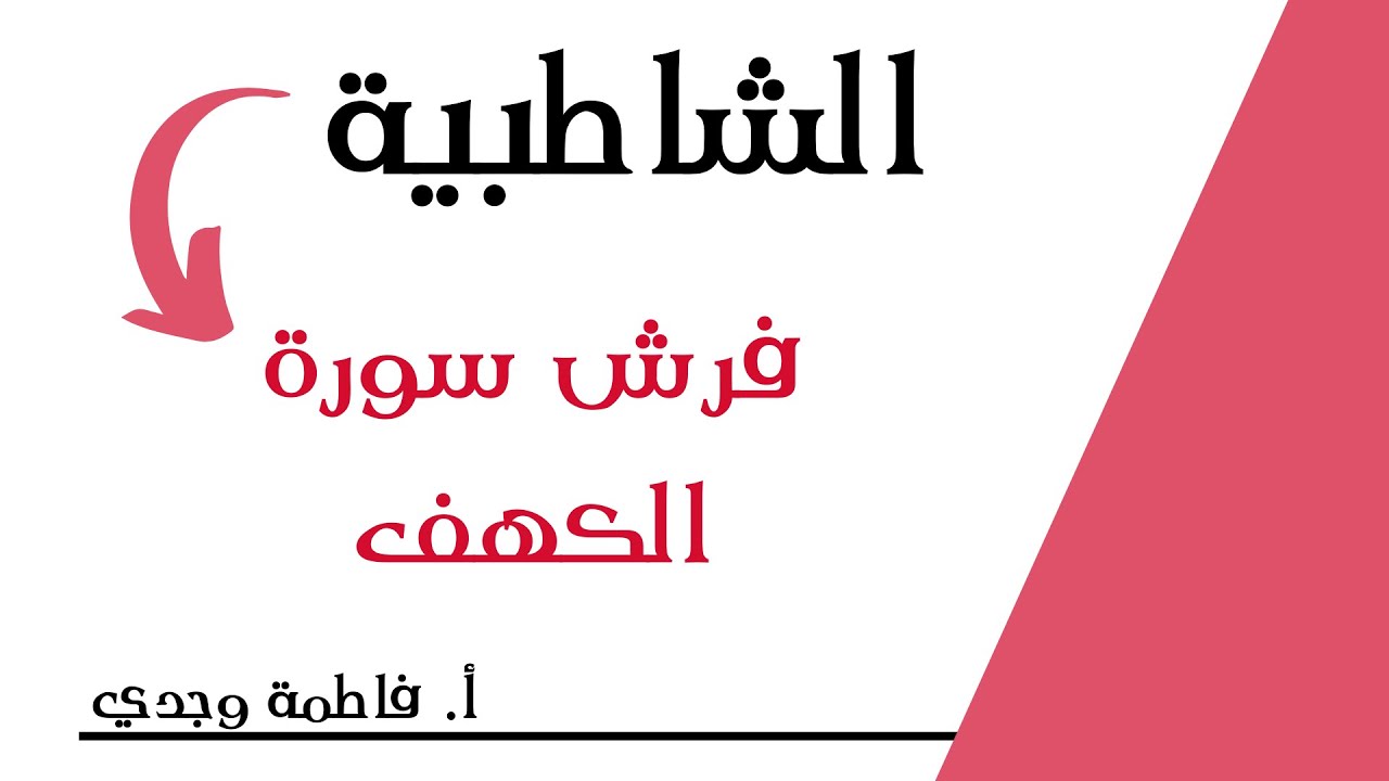 شرح الشاطبية | فرش سورة الكهف | فاطمة وجدي