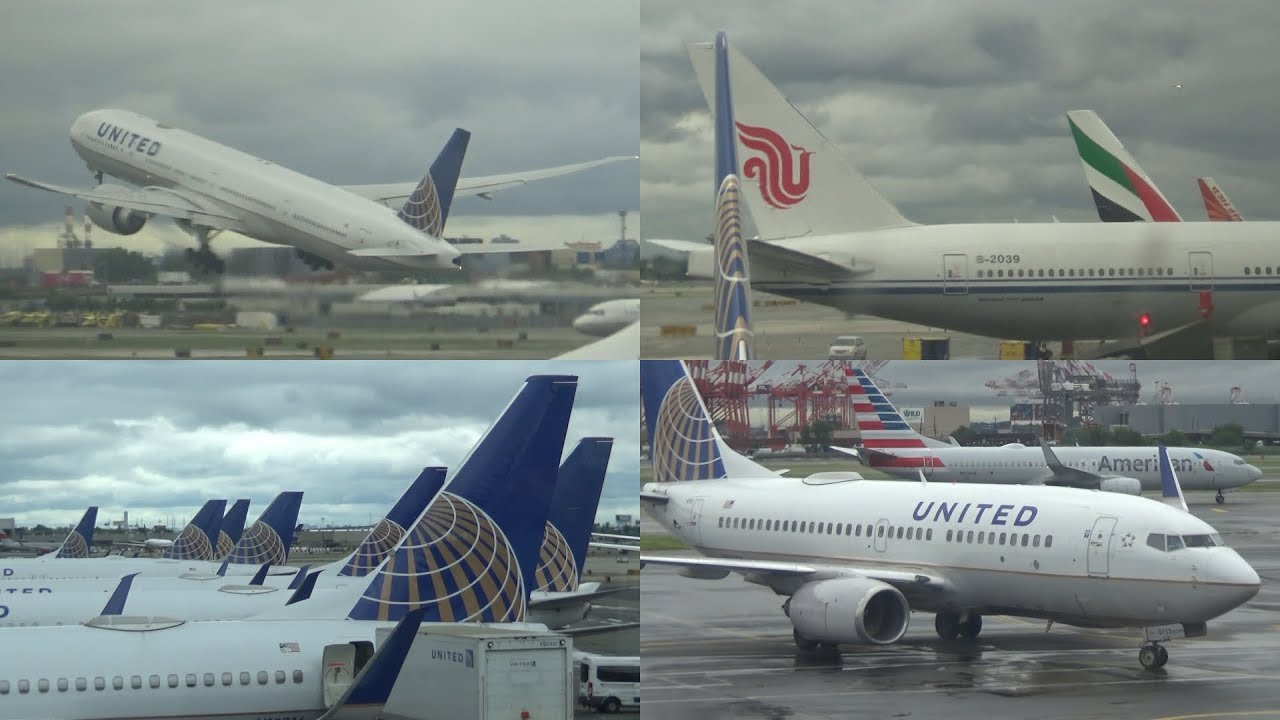 50+ Minutes of Newark Airport (EWR) Terminal Spotting 2019