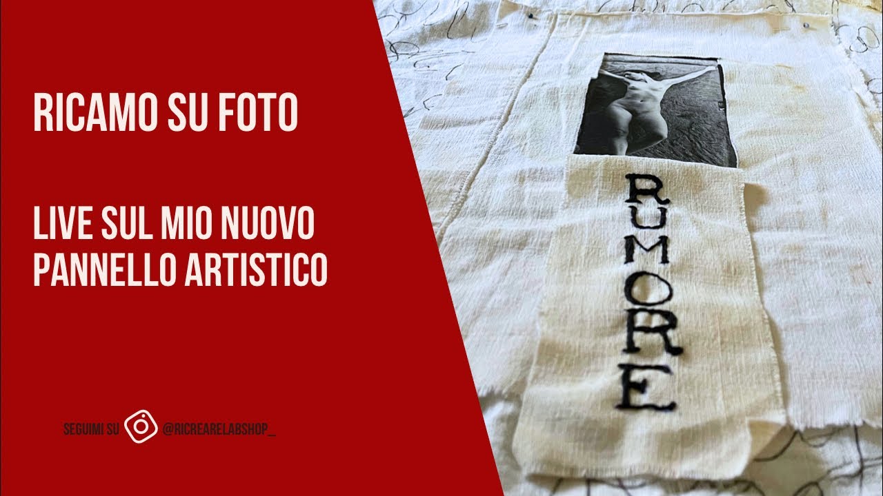 Ricamo su fotografia: trasformare il rumore in voce | Live #artecontemporanea