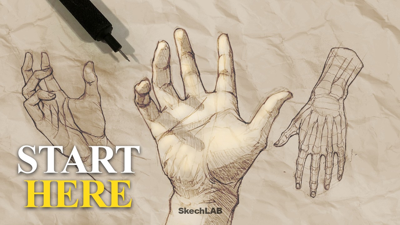 DRAWING HANDS | Basics Explained + Poses | | SkechLAB