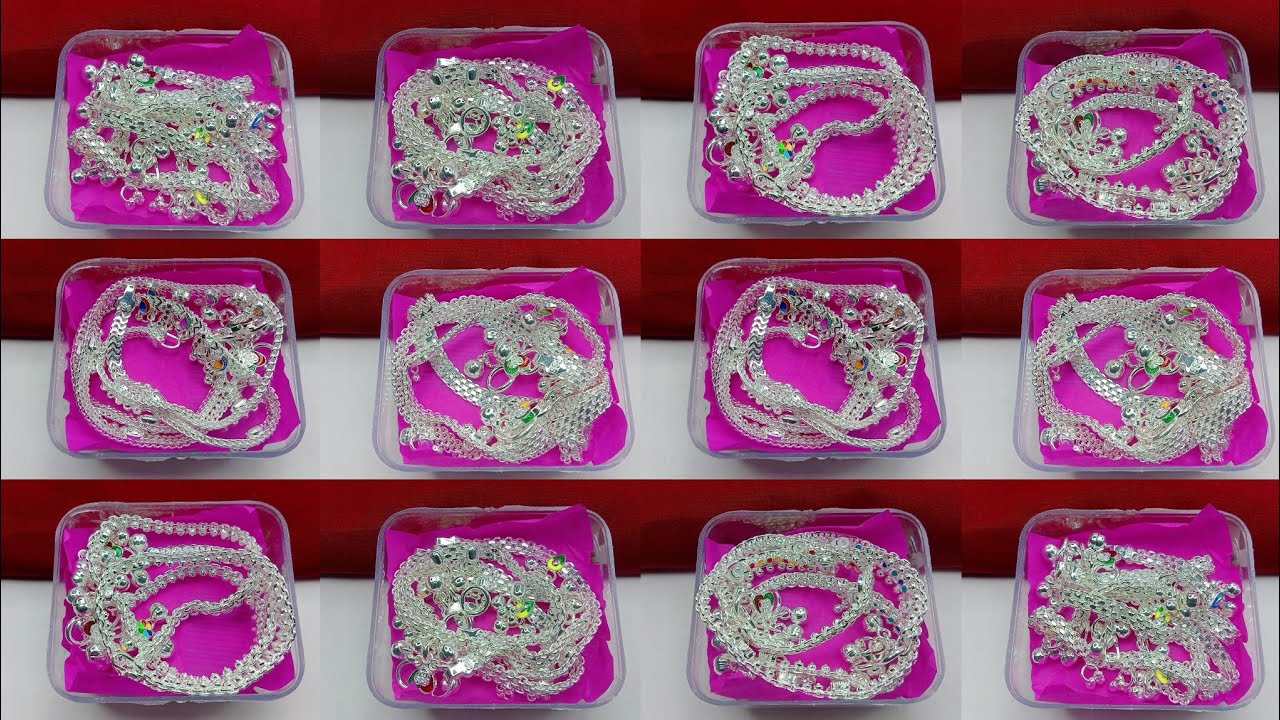 Latest silver anklets designs with weight & price 2026 // चांदी की पतली पायल की सुंदर डिजाइन 5000 से