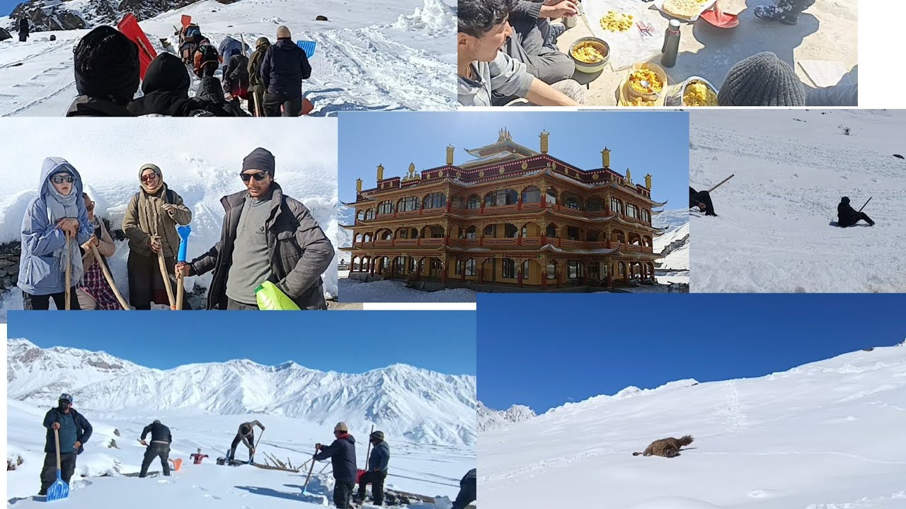 During the  snow ❄️ clearance  at karsha photang kitchen...