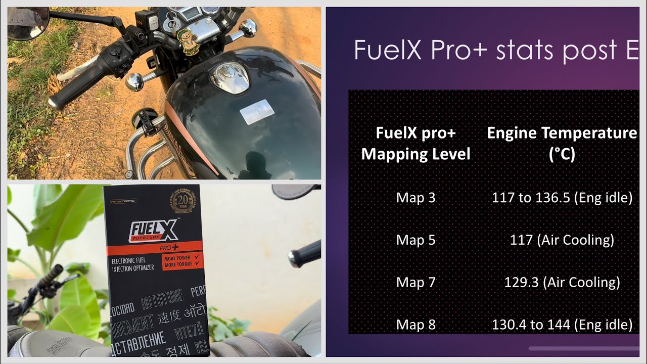 FuelX Pro Plus on RE Classic Reborn- A Detailed Analysis on Engine Temperature & Combustion Clatter