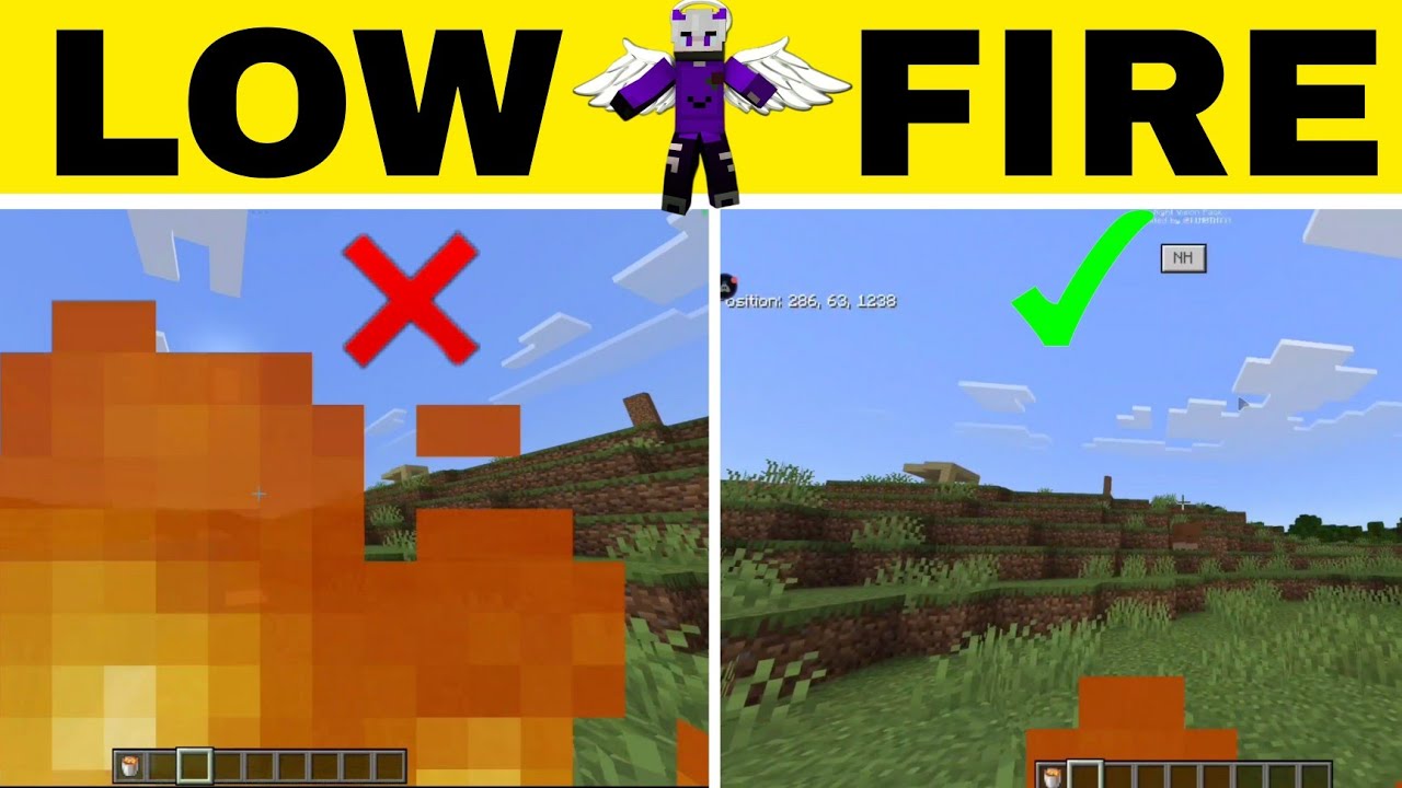 Low Fire 🔥Resource Pack | Minecraft Bedrock And PE ! #minecraft