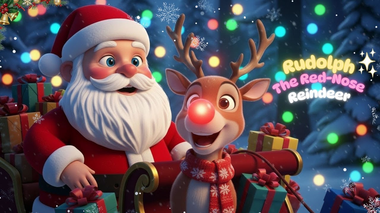 Rudolph The Red-Nosed Reindeer Lullaby For Kids 🎄 2-Minute Calm Christmas Song