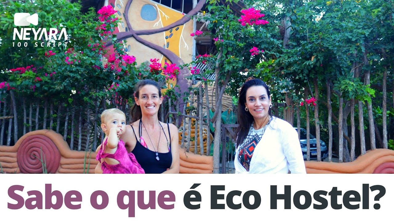 Conhecendo um HOSTEL ECOLÓGICO numa das praias mais lindas do Brasil  (Bio Construção)