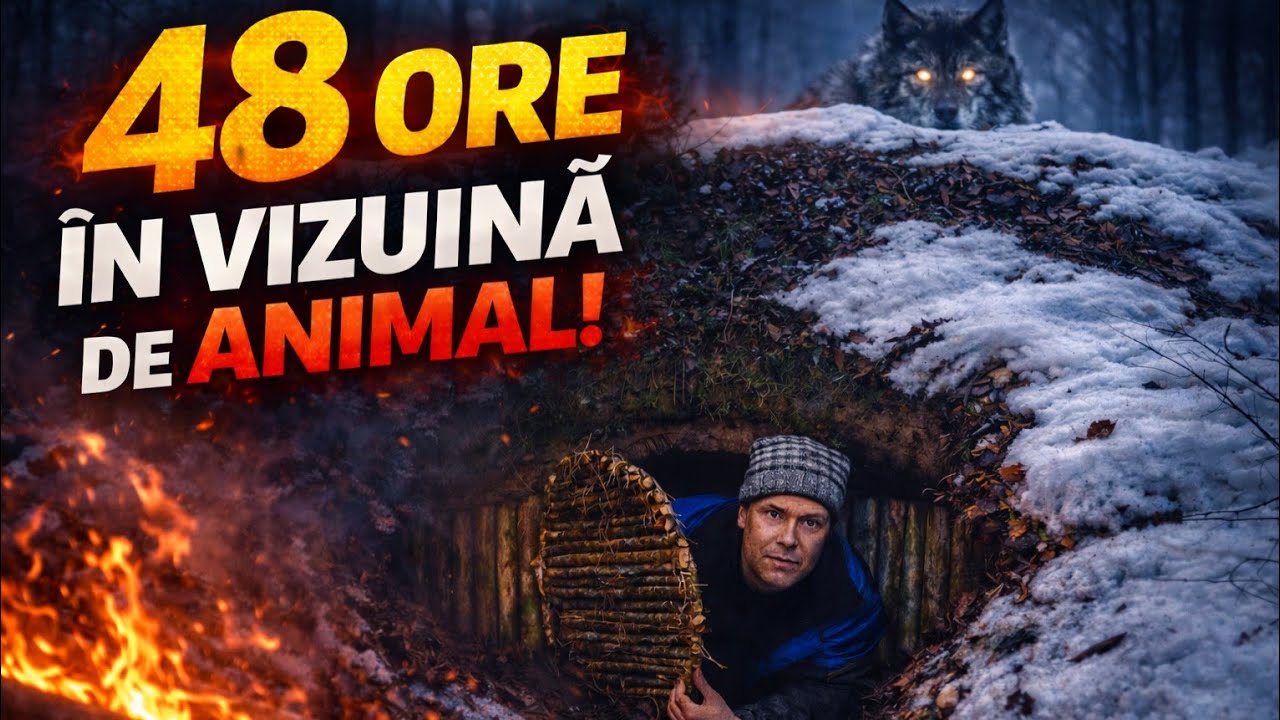 48 de ore intr-o vizuina de animal /Construiesc un adapost si supravietuiesc singur