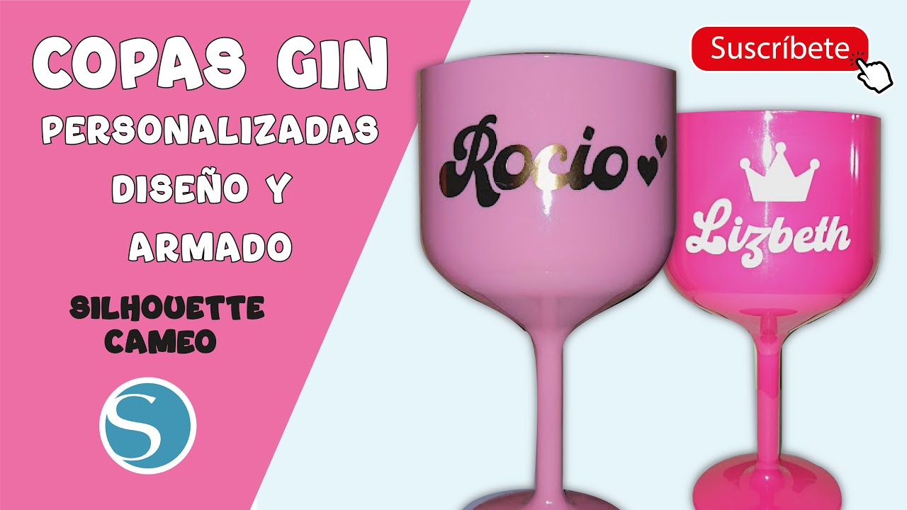 Silhouette Cameo - Realiza COPAS GIN desde cero FÁCIL #cameo4 #silhouette #cricut