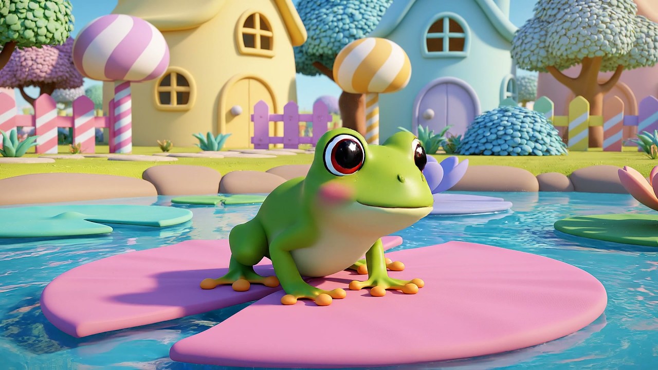 Happy Frog Hops Ribbit Ribbit Hop | Swamp Music & Jumping Songs for Kids